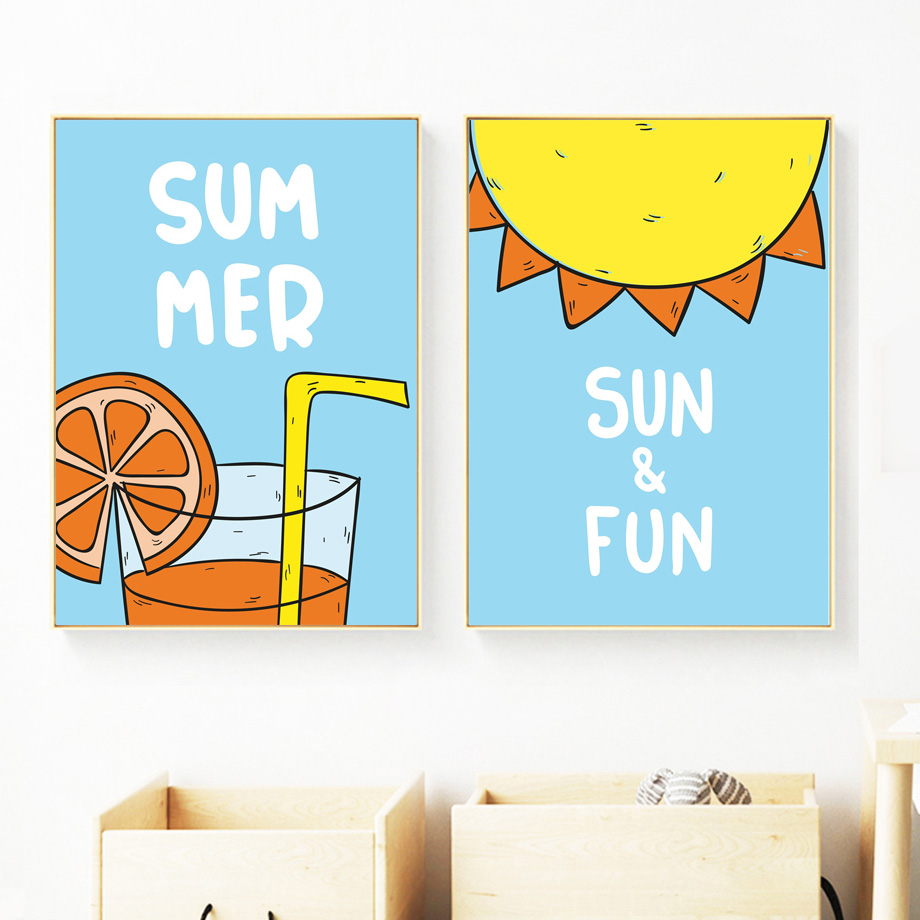 Baby Nursery Mirror - Pôster de suco de laranja e
