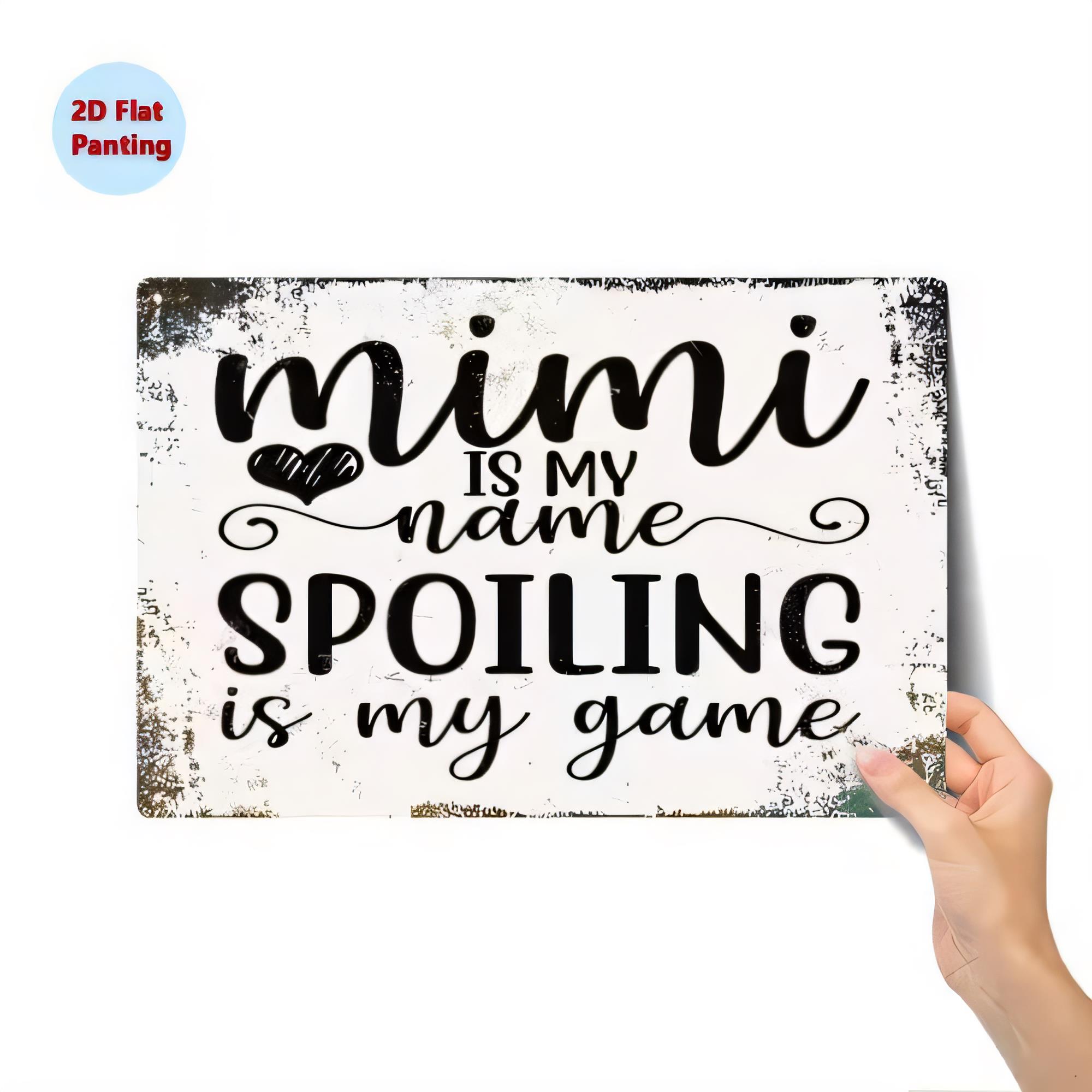 Baby Nursery Games - Placa de Metal Vintage MIMI IS