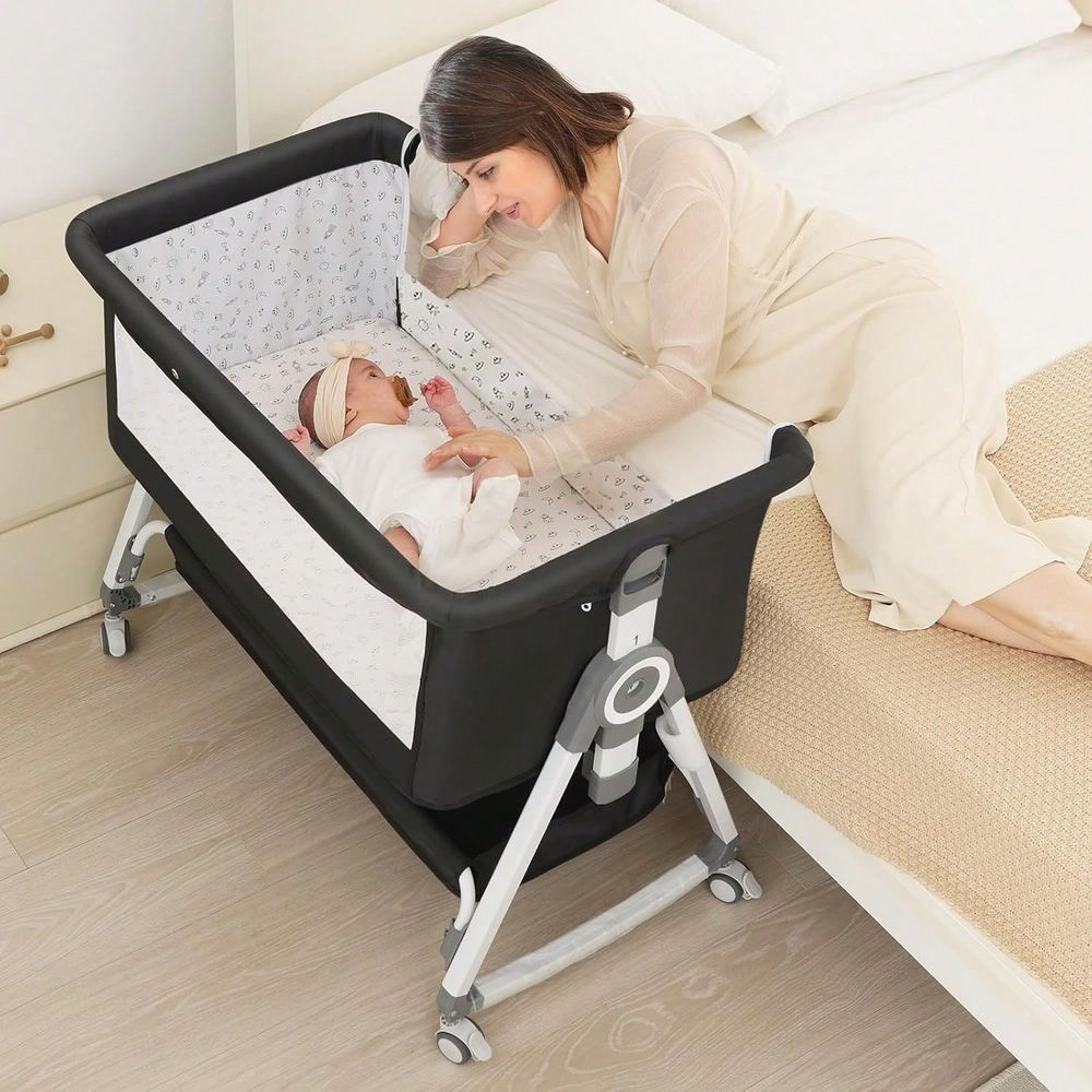 Bassinet Bedside Sleeper - Berço, Berço de Cabeceira para Bebê,