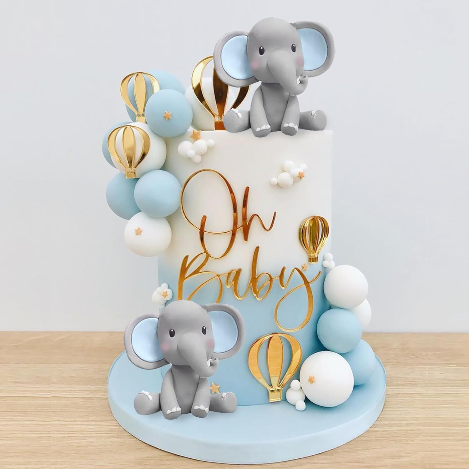Baby Food Processor - Decoração de bolo de elefante, topper