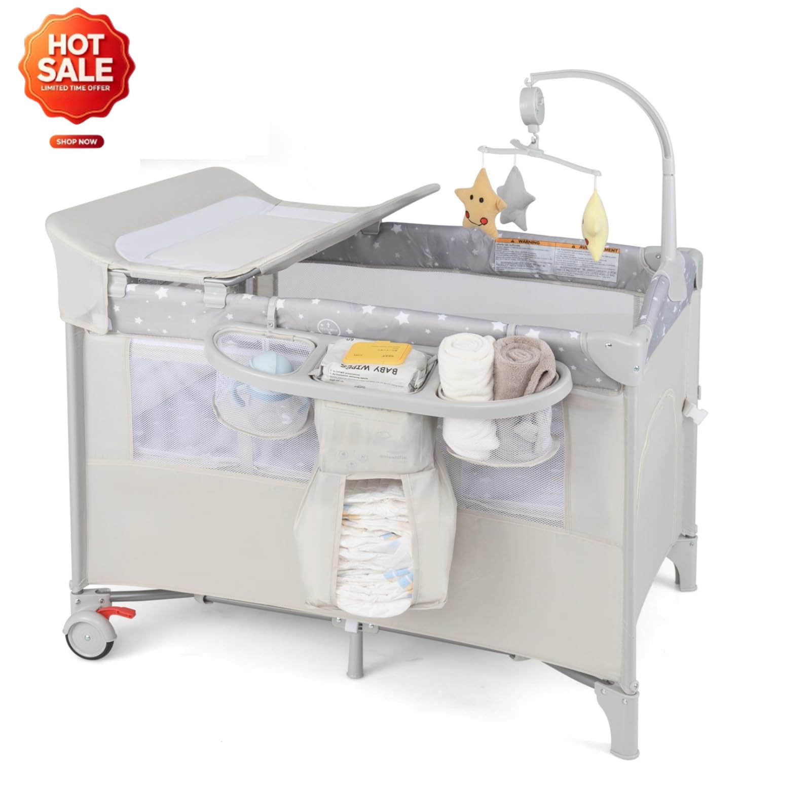 Bassinet Bedside Sleeper - Berço Portátil 5 em 1, Cama
