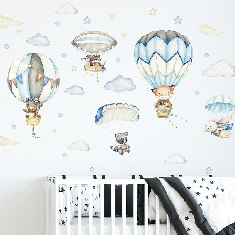 Baby Nursery Wall Mural - Adesivos de parede com balão de