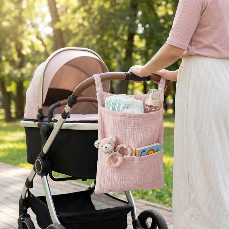 Baby Bag Nursery - Bolsa de Algodão Puro para Carrinho
