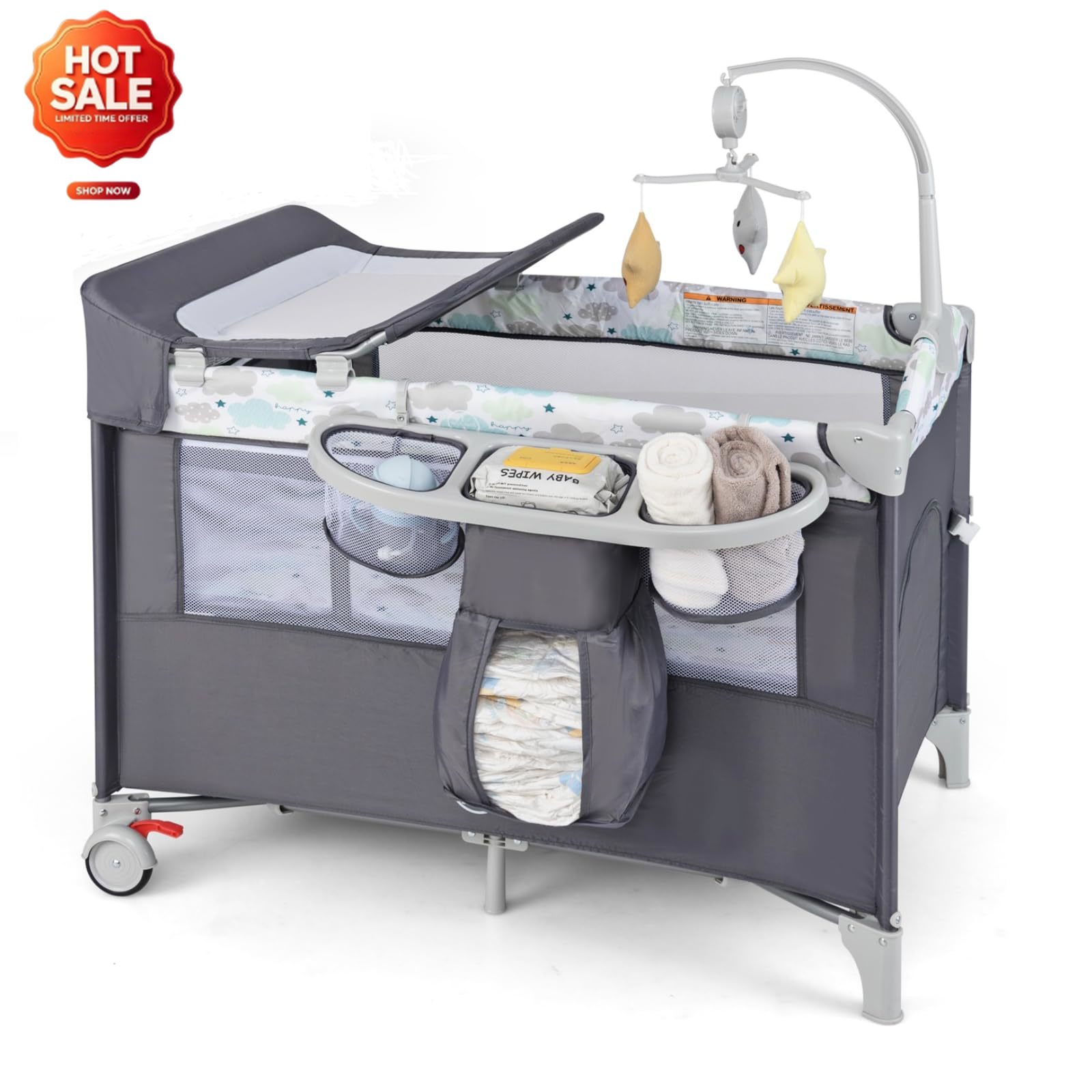 Bassinet Bedside Sleeper - Berço Portátil 5 em 1, Cama