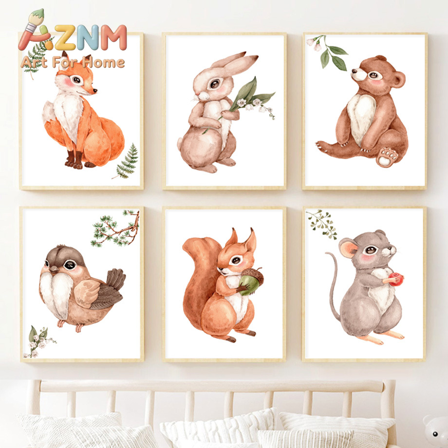 Baby Nursery Gender Neutral - Arte de Parede para Quarto de