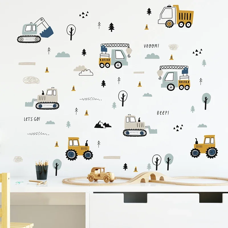 Baby Nursery Wall Mural - Adesivos de parede de caminhão de