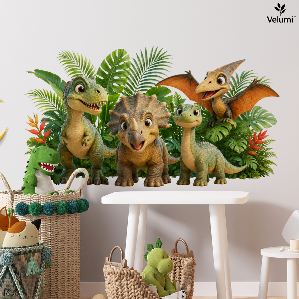 Baby Nursery Wall Mural - Adesivos de Parede 3D de Dinossauros