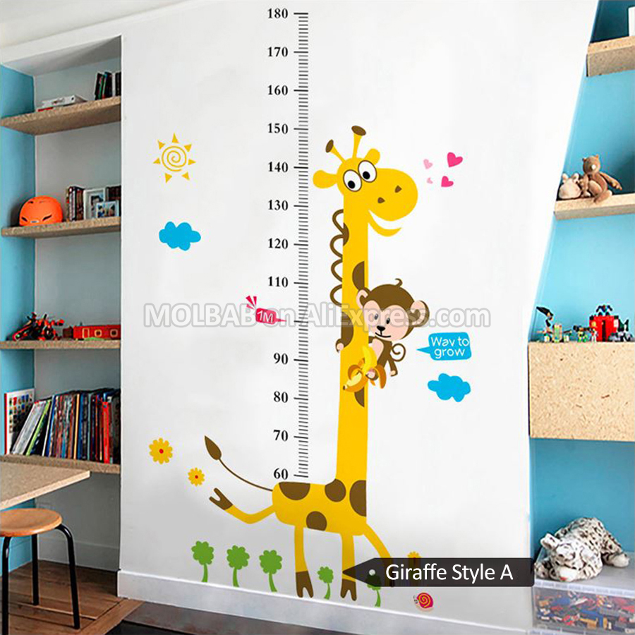 Girafa removível altura mediçã - Baby Nursery Wall Mural avaliação e preço