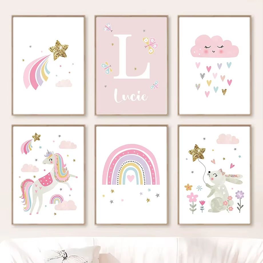 Rosa unicórnio coelho arco-íri - Baby Nursery Mirror avaliação e preço
