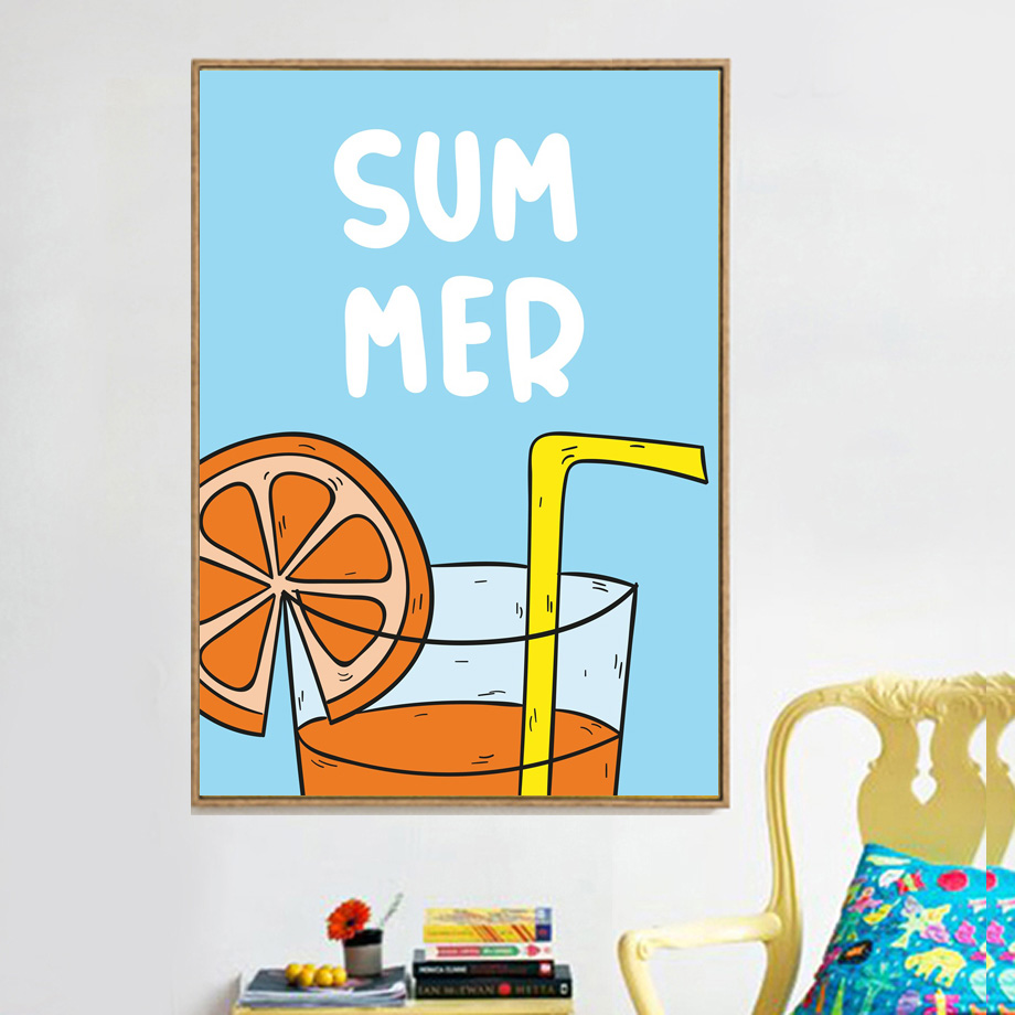 Pôster de suco de laranja e so - Baby Nursery Mirror avaliação e preço
