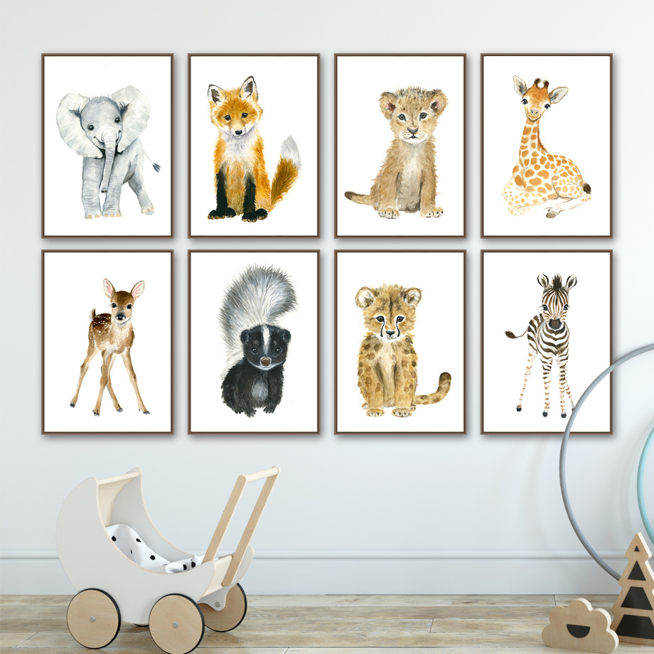 Elefante raposa zebra girafa l - Baby Nursery Mirror avaliação e preço