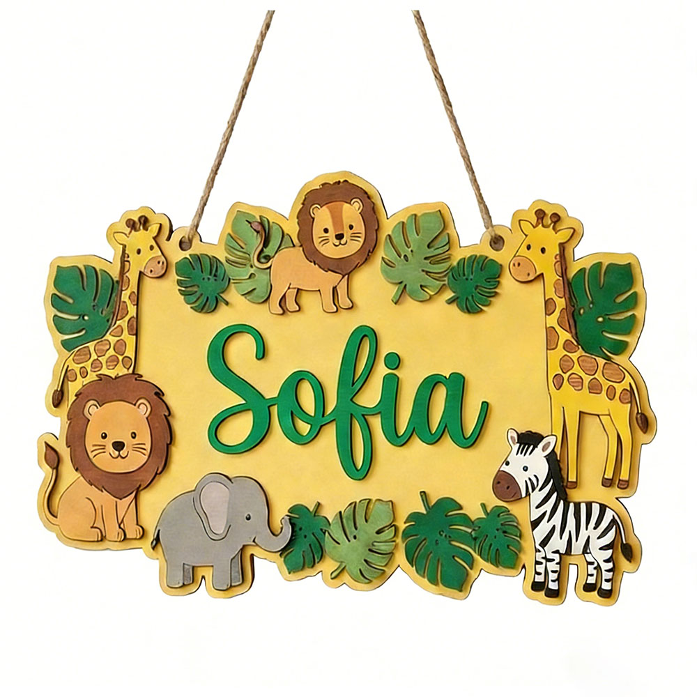 Placa de Nome Personalizada Sa - Baby Nursery Yellow avaliação e preço