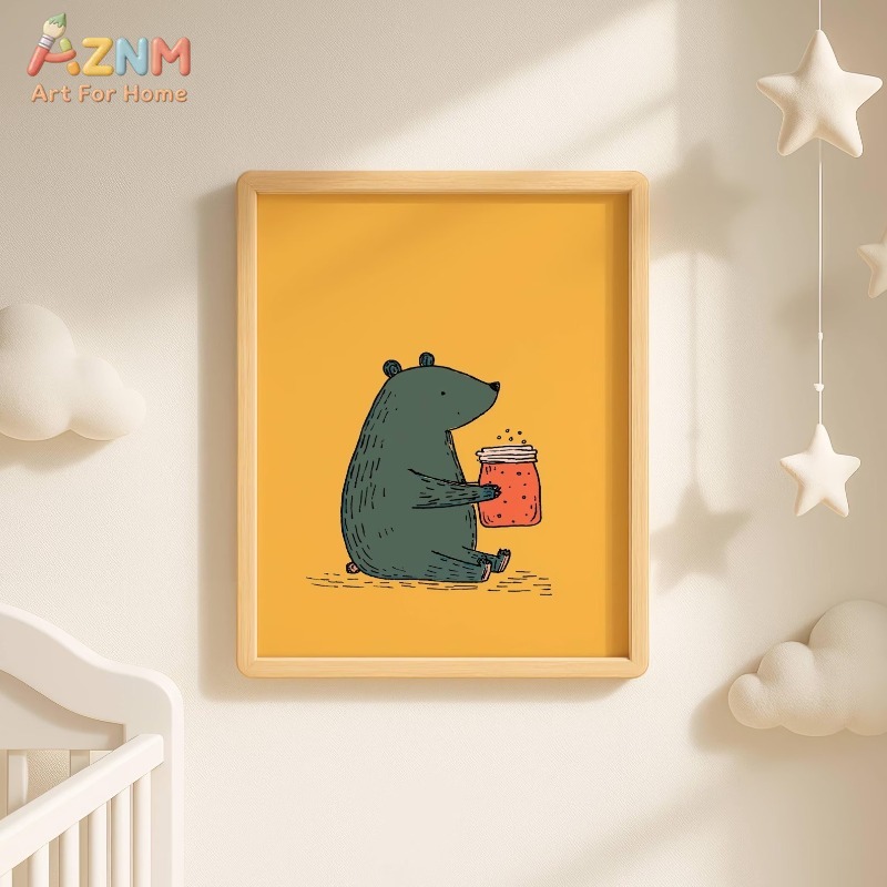 AZNM Arte de Parede em Tela co - Baby Nursery Yellow avaliação e preço