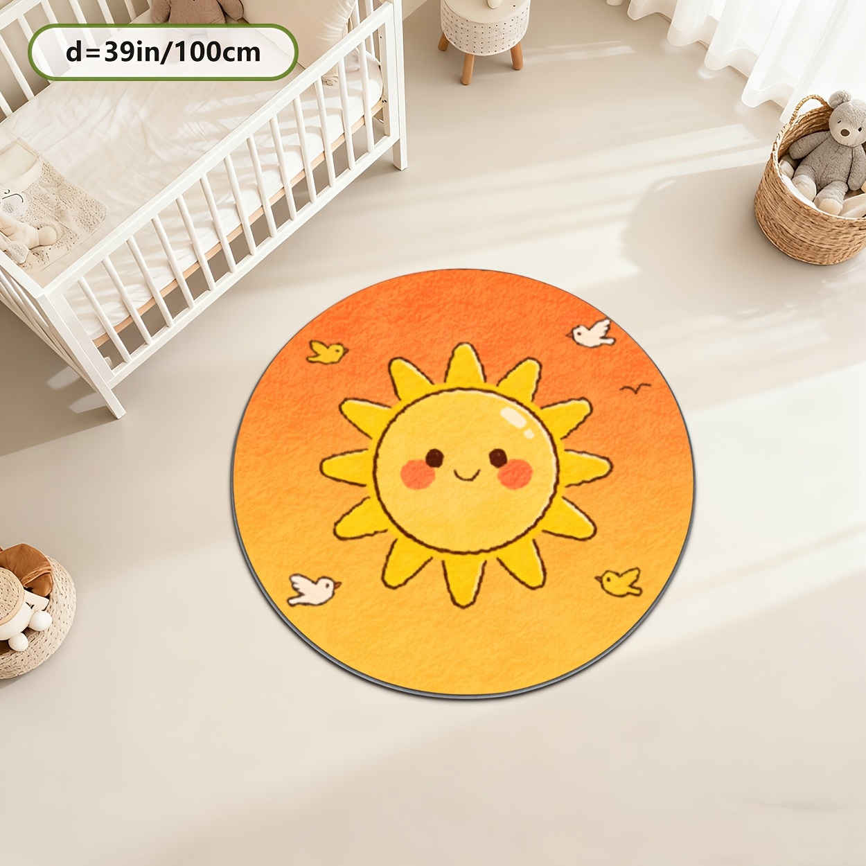 Tapete Redondo Amarelo para Cr - Baby Nursery Yellow avaliação e preço