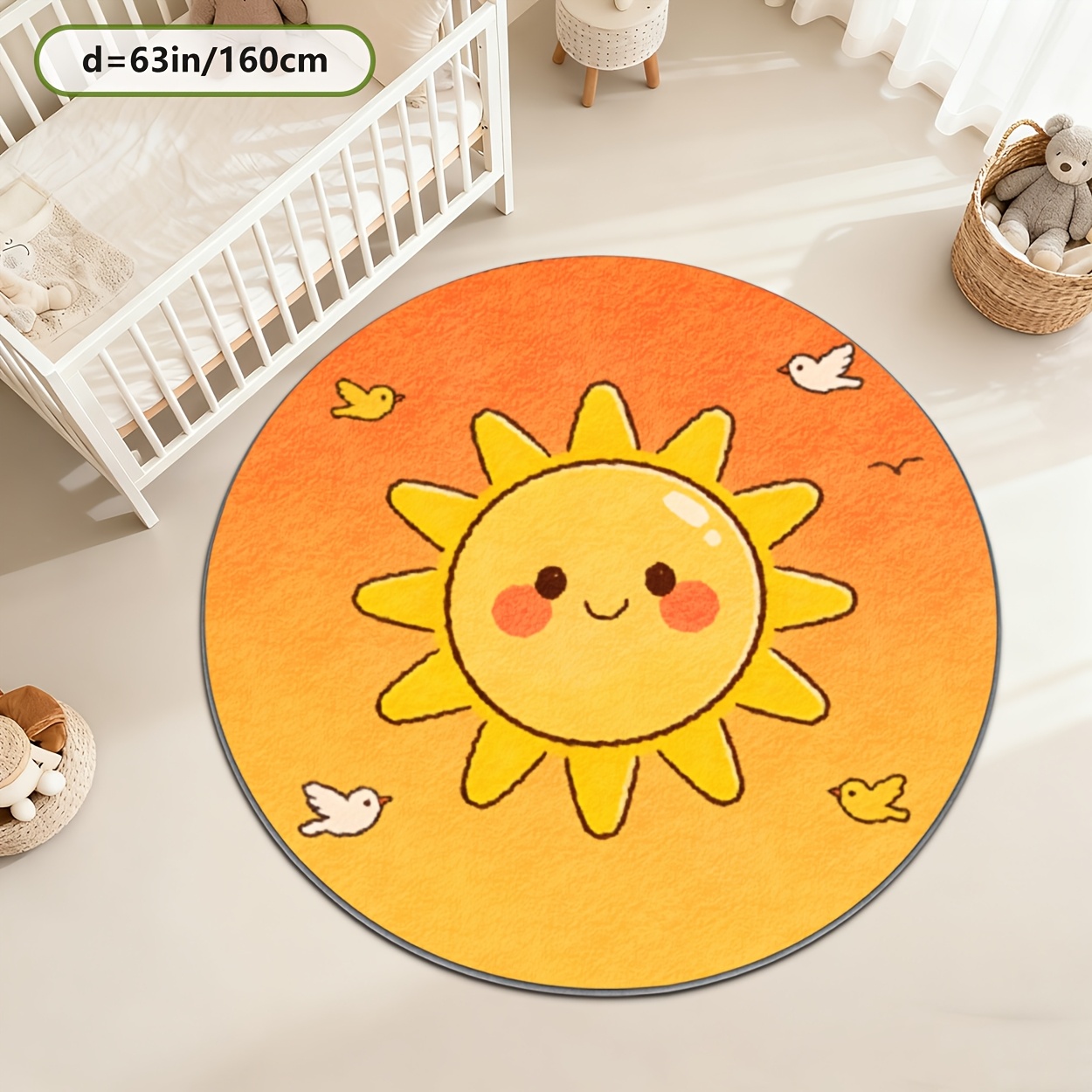 Tapete Redondo Amarelo para Cr - Baby Nursery Yellow avaliação e preço