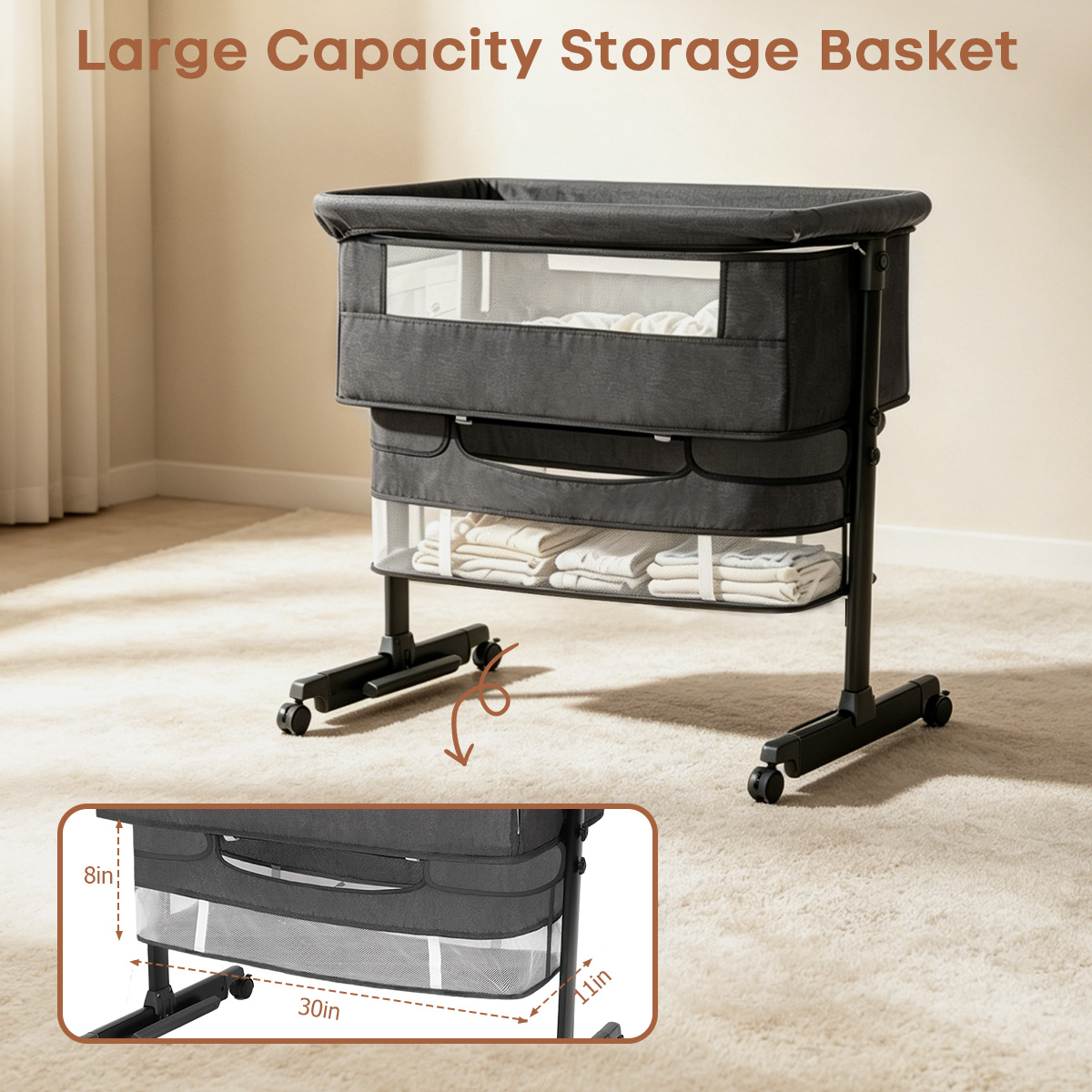 Berço Portátil Kmaier para Beb - Bassinet Bedside Sleeper avaliação e preço