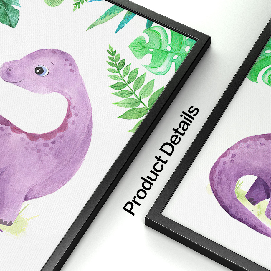 Pôster de Dinossauro em Aquare - Baby Nursery Gender Neutral avaliação e preço