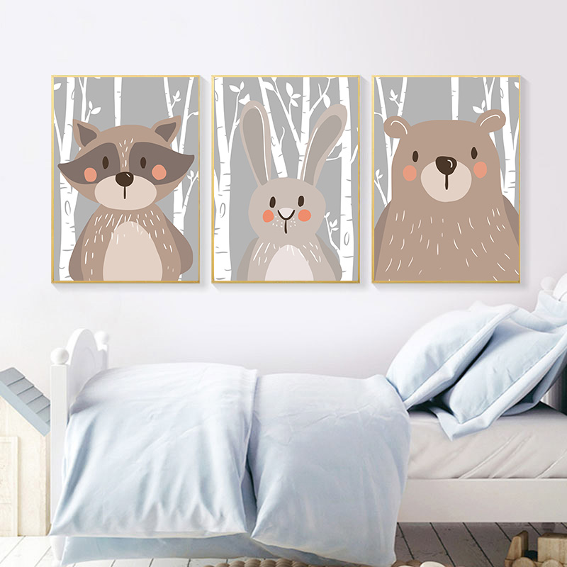 Floresta animais poster imprim - Baby Nursery Mirror avaliação e preço
