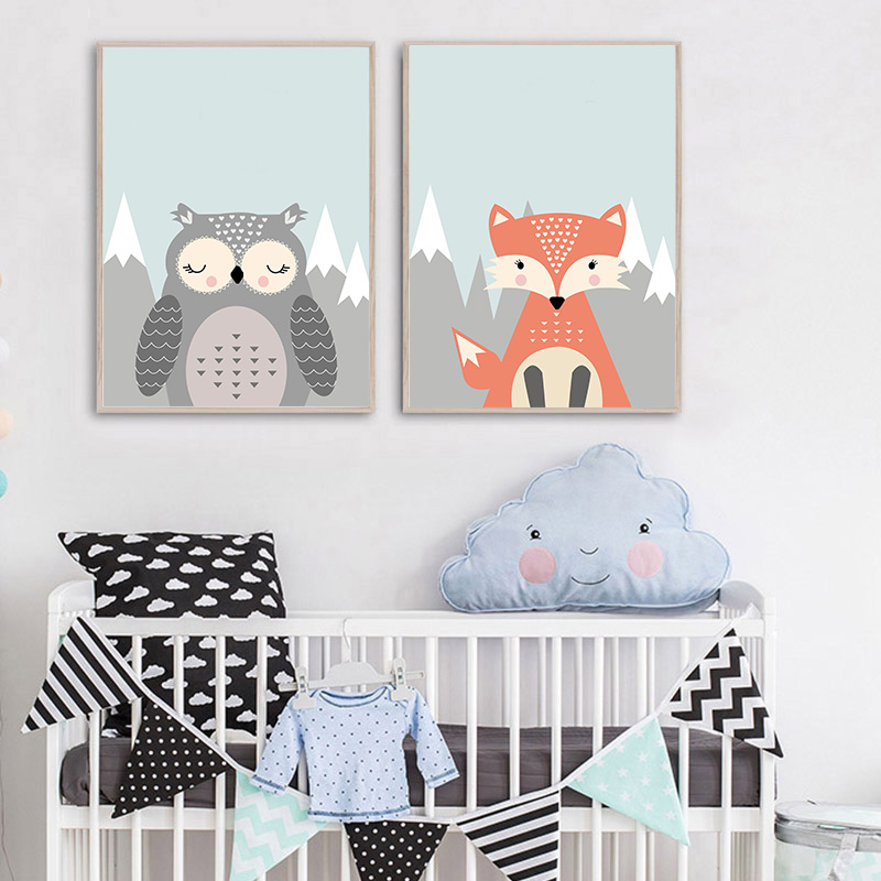 Floresta animais poster imprim - Baby Nursery Mirror avaliação e preço