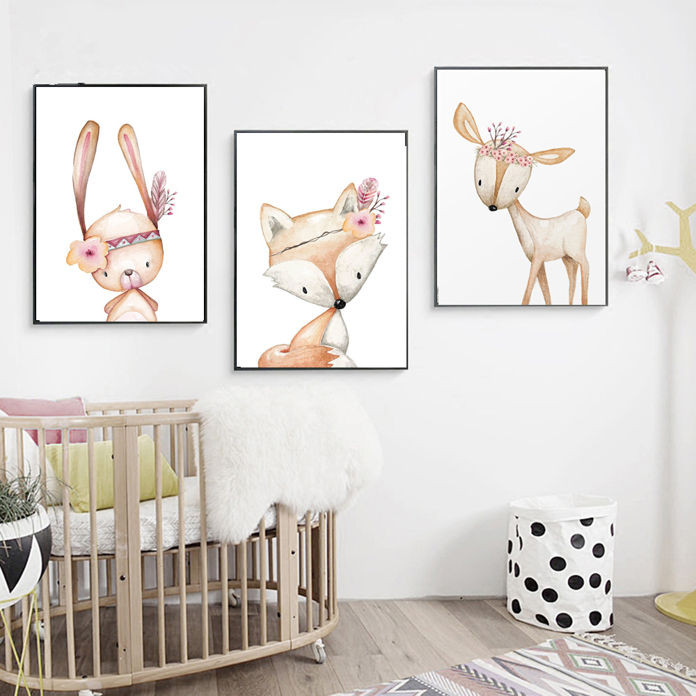 Pôster de coelho de desenho an - Baby Nursery Mirror avaliação e preço