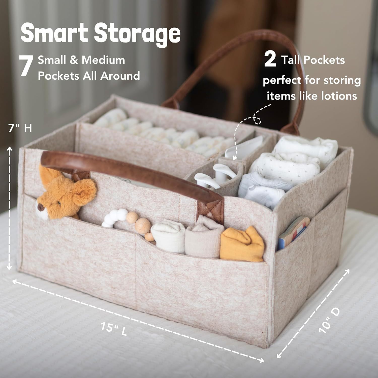 Cesto Organizador de Feltro pa - Baby Bag Nursery avaliação e preço