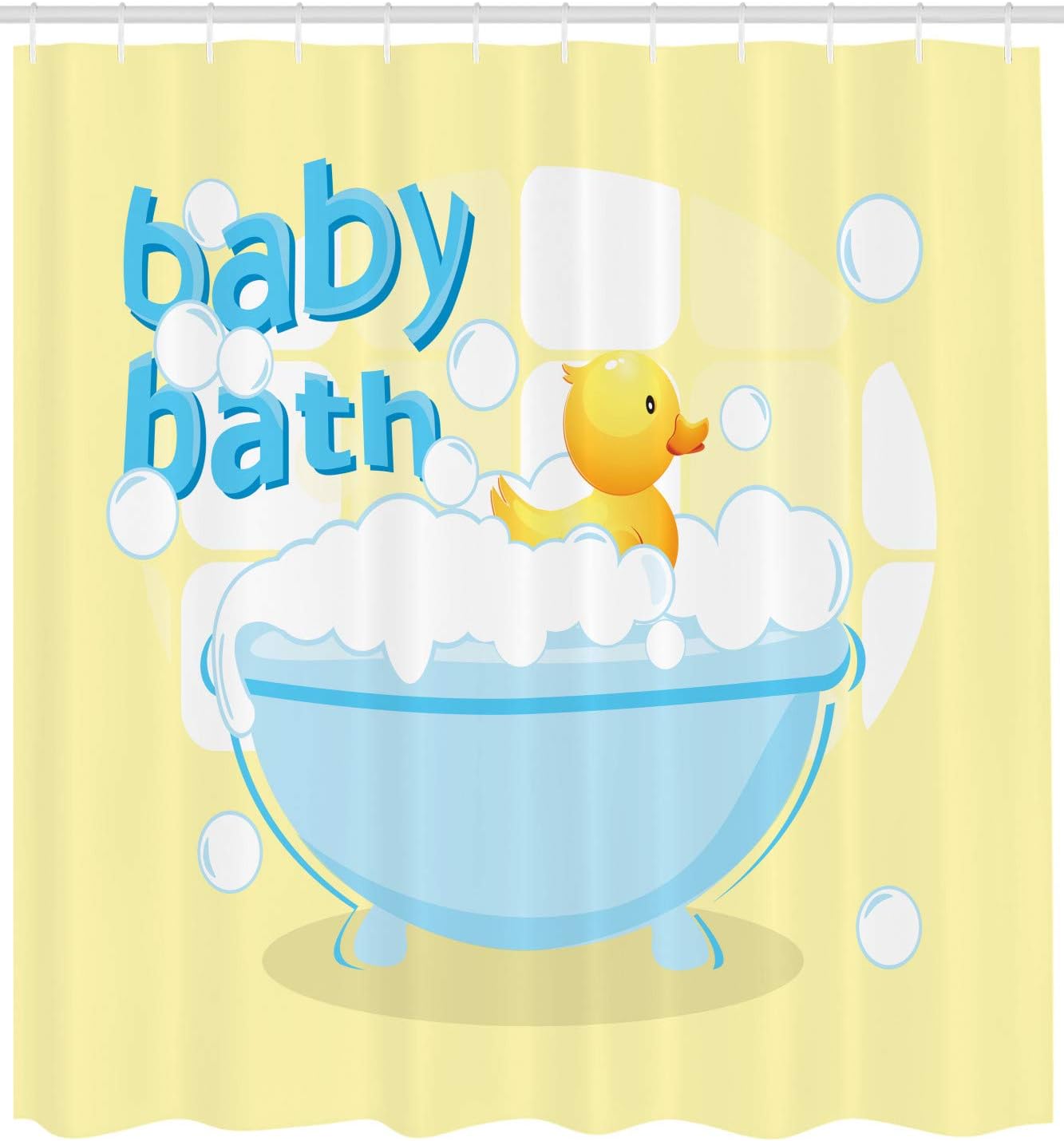Cortina de Banho Amarela para  - Baby Nursery Yellow avaliação e preço