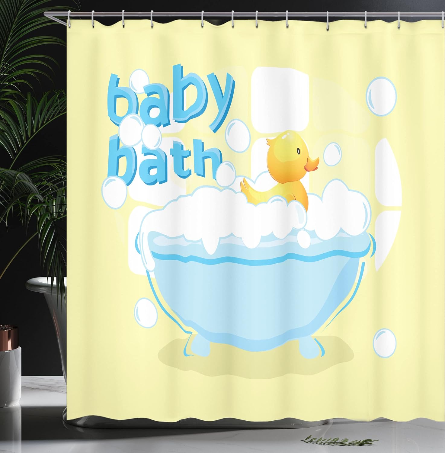 Cortina de Banho Amarela para  - Baby Nursery Yellow avaliação e preço