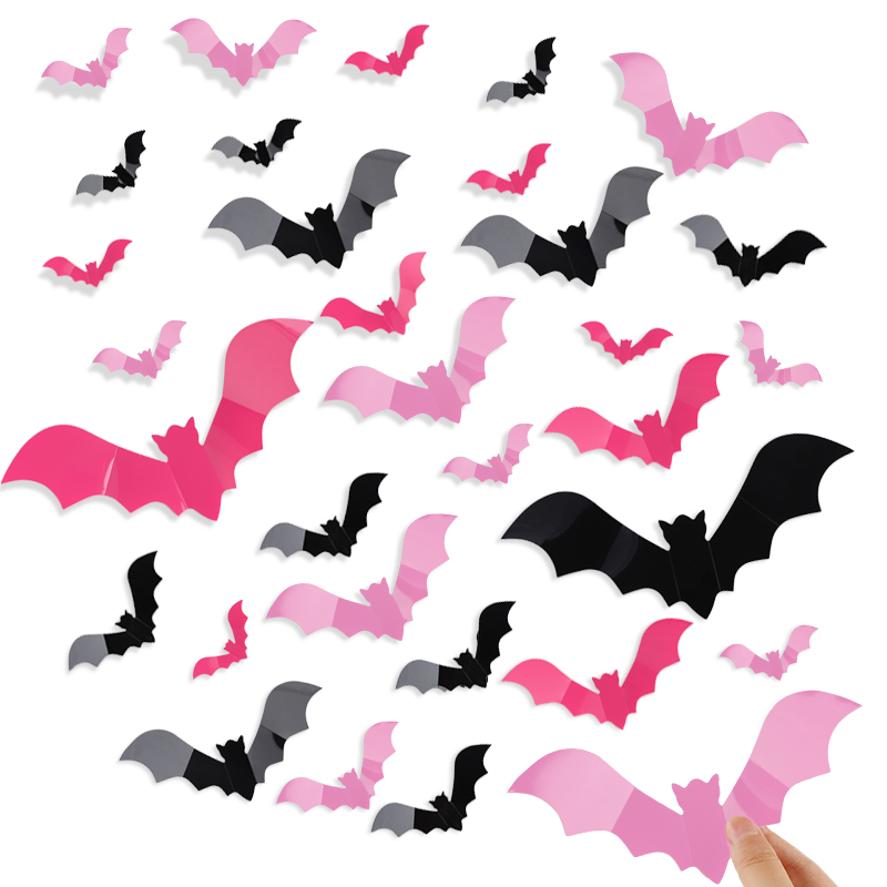 24/48 pçs halloween rosa morce - Baby Nursery Wall Mural avaliação e preço