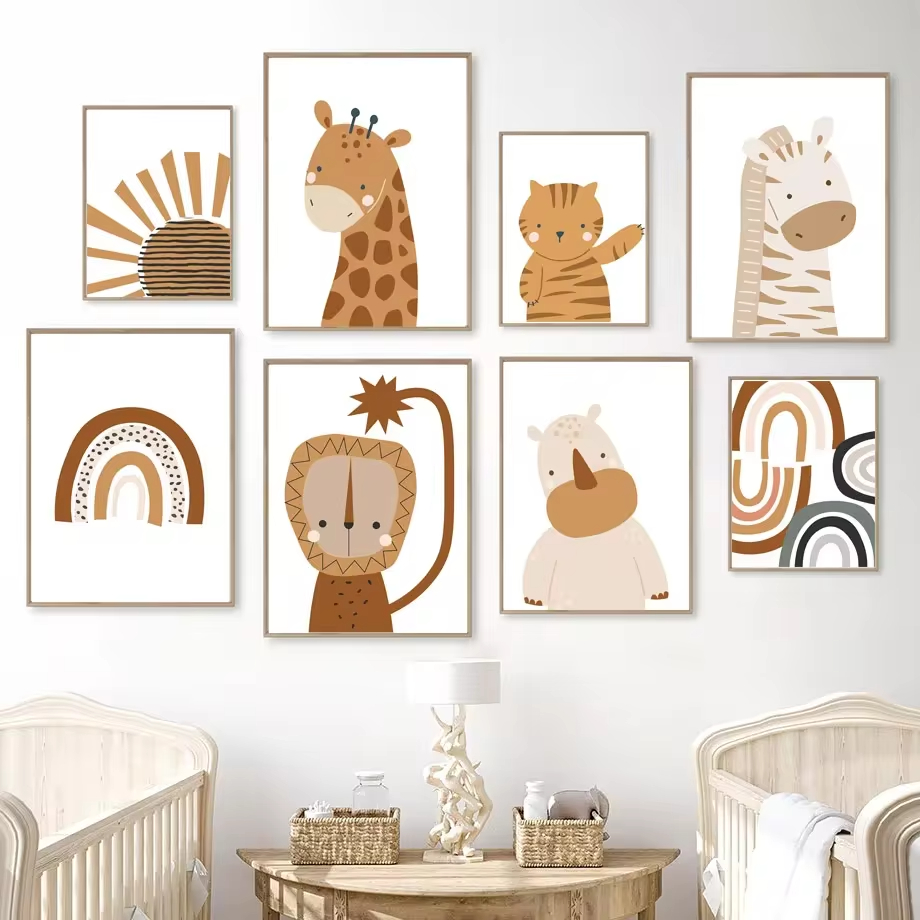 Boho Nursery Wall Art Print Ca - Baby Nursery Mirror avaliação e preço
