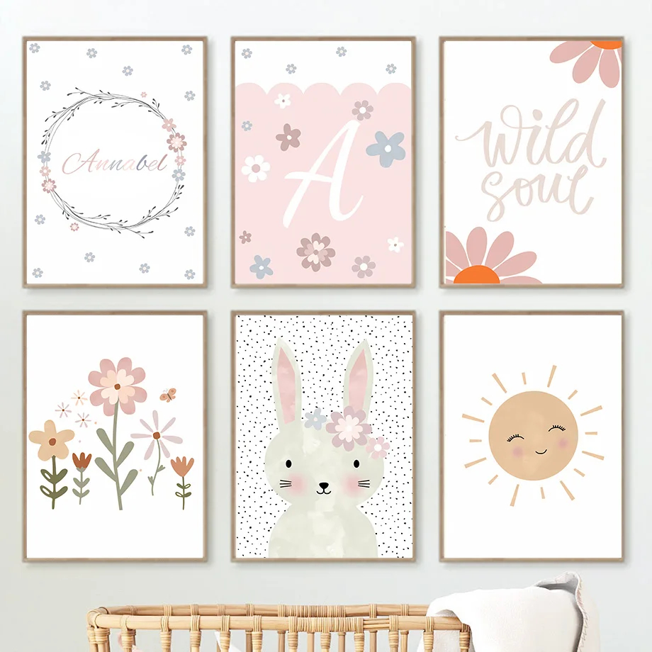 Boho coelho flor sol arco-íris - Baby Nursery Mirror avaliação e preço