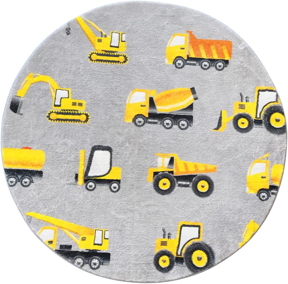 Tapete Redondo Cinza de Veícul - Baby Nursery Yellow avaliação e preço