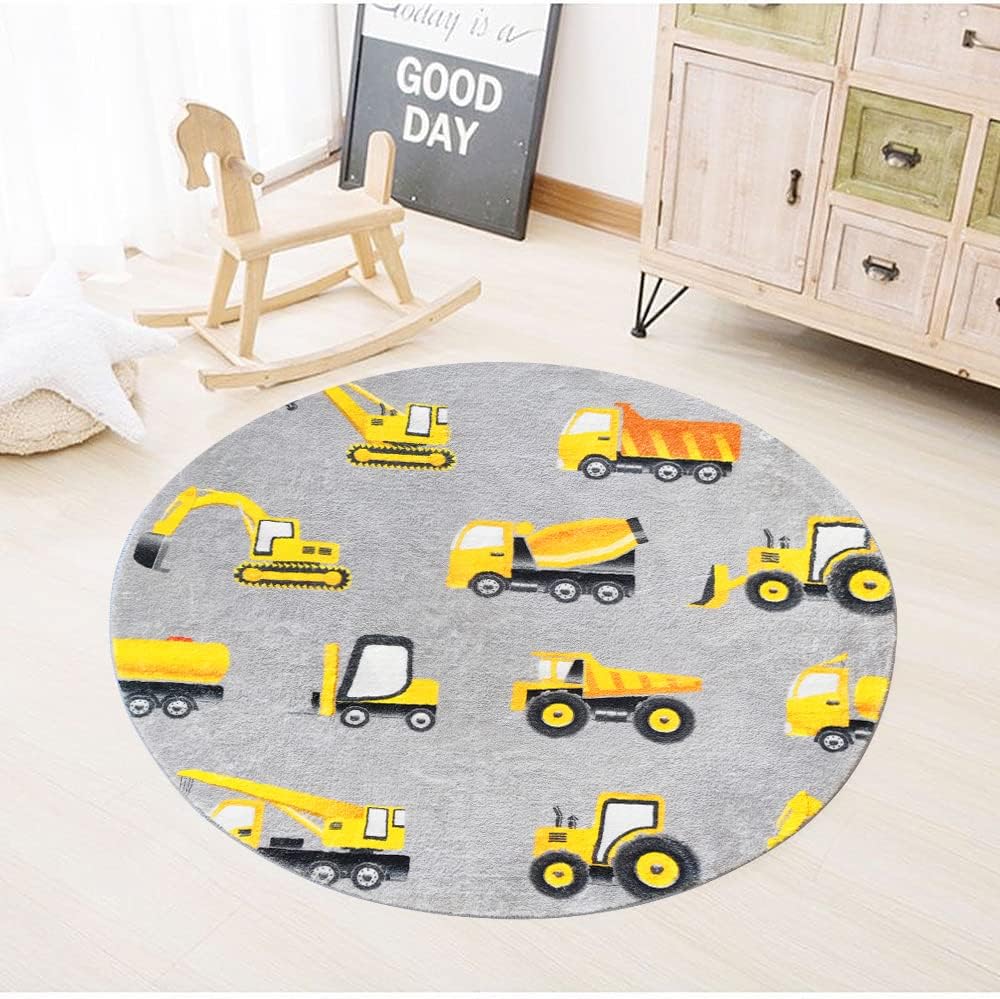Tapete Redondo Cinza de Veícul - Baby Nursery Yellow avaliação e preço