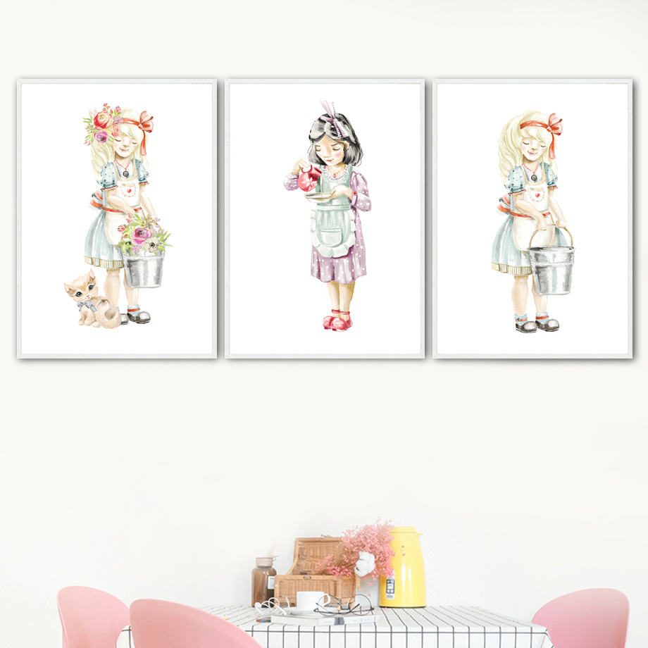 Bonito bebê menina flor gato f - Baby Nursery Mirror avaliação e preço