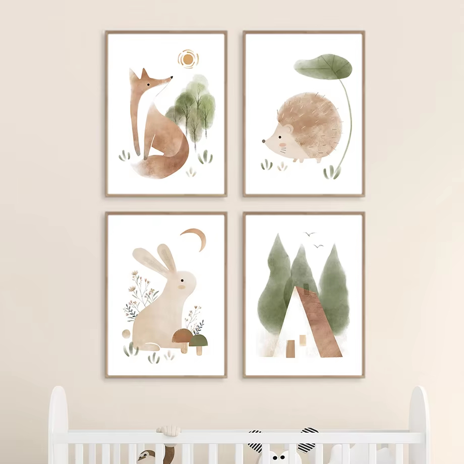 Boho coelho raposa ouriço páss - Baby Nursery Mirror avaliação e preço