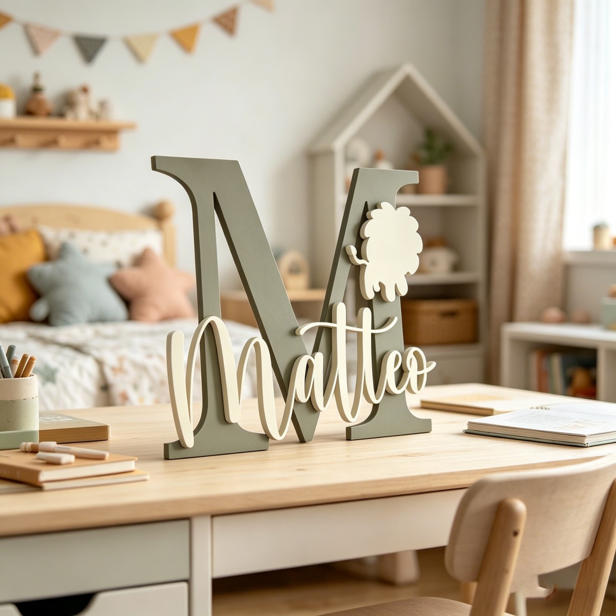 Placa de Nome de Leão Personal - Baby Nursery avaliação e preço