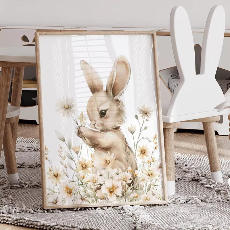 Outono coelho flor selvagem ma - Baby Nursery Mirror avaliação e preço