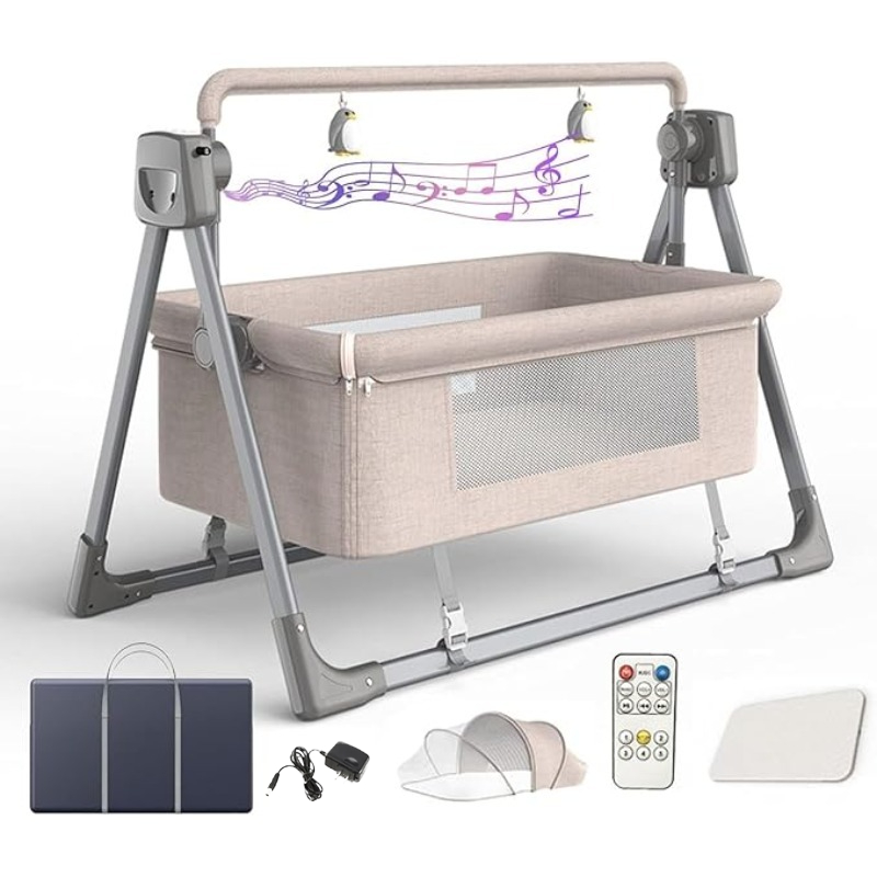 Berço de balanço para bebê, be - Bassinet Bedside Sleeper avaliação e preço