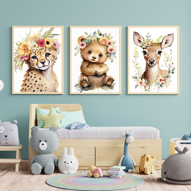 Bebê urso coelho veado guaxini - Baby Nursery Mirror avaliação e preço
