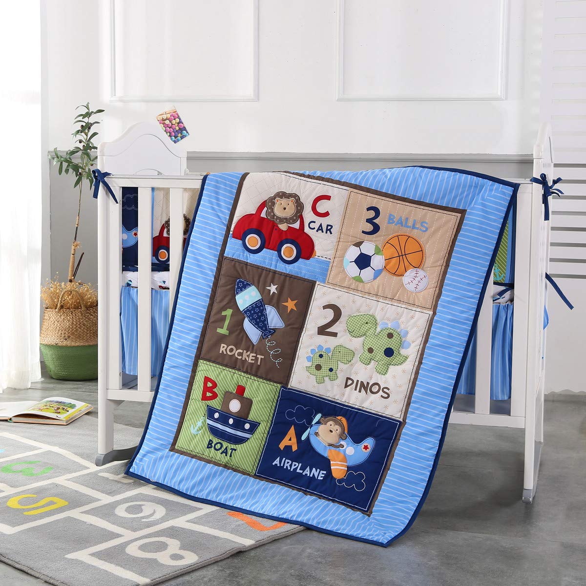 Conjunto de cama de berço de 7 - Baby Nursery Bedding Sets avaliação e preço