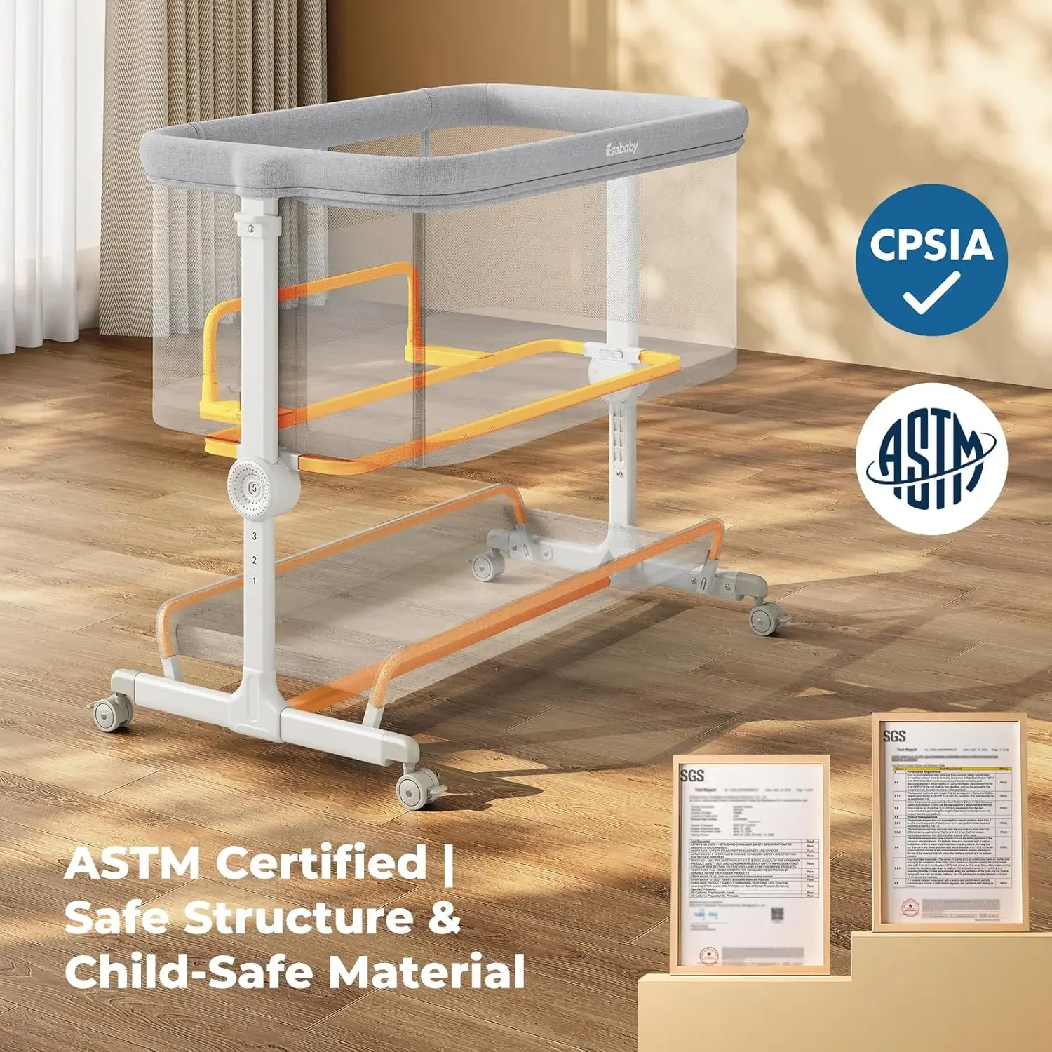 Berço Portátil para Bebês, Cam - Bassinet Bedside Sleeper avaliação e preço