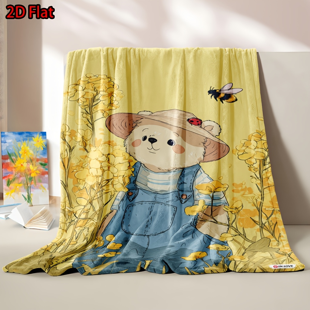 Manta Decorativa de Urso Flora - Baby Nursery Yellow avaliação e preço