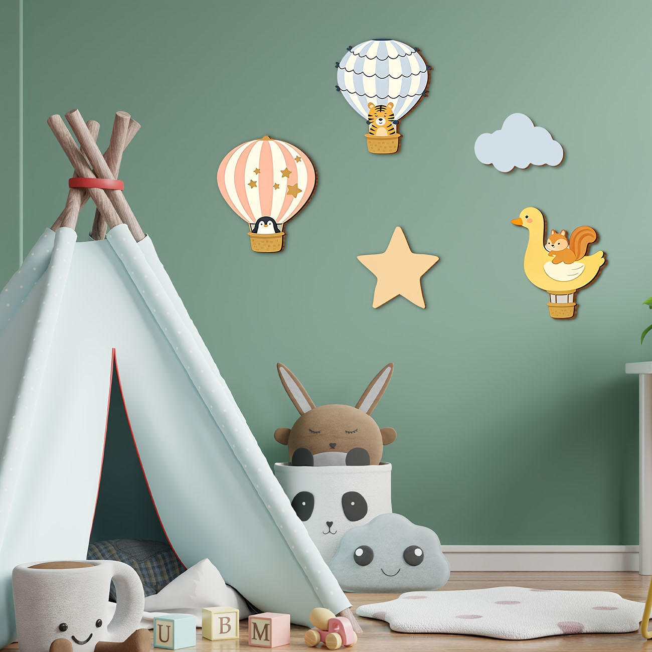 5 Peças de Adesivos de Parede  - Baby Nursery Wall Mural avaliação e preço