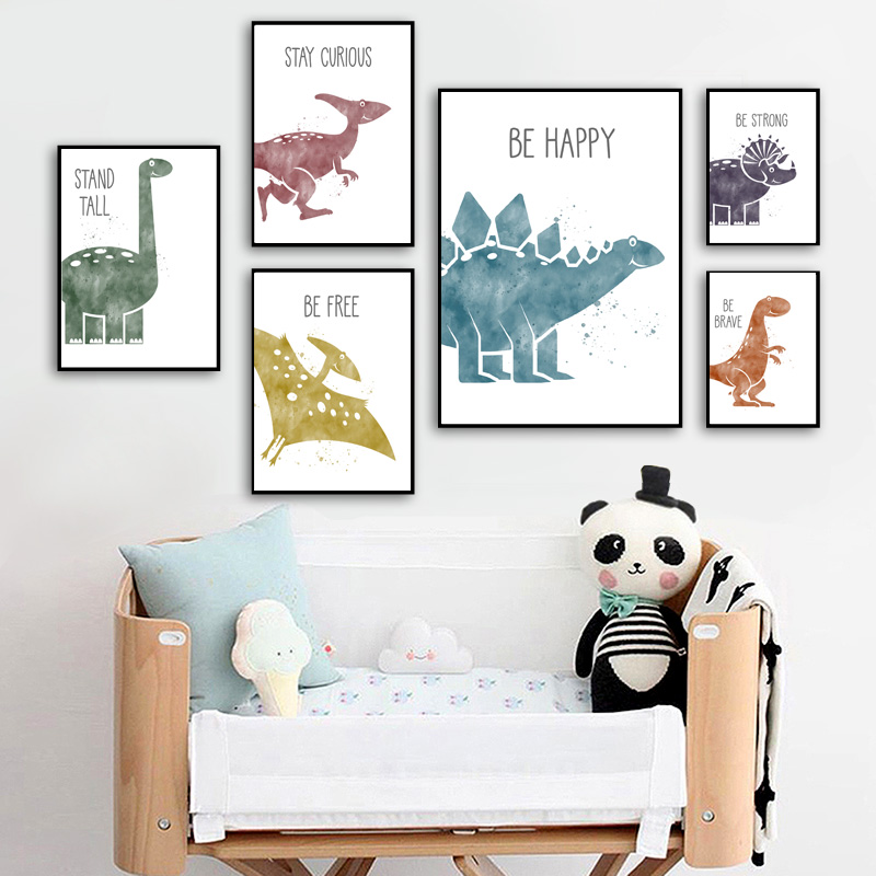 Bonito dinossauro dos desenhos - Baby Nursery Mirror avaliação e preço
